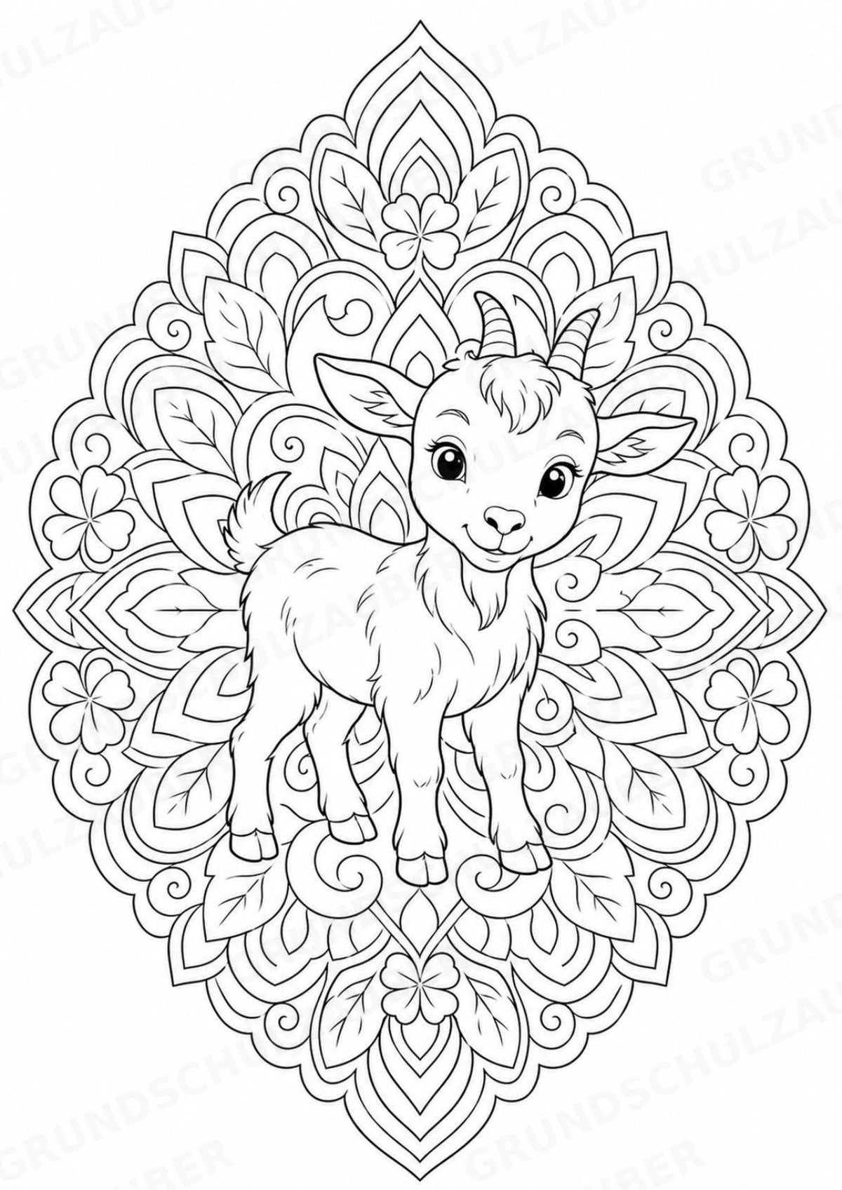 Bauernhof Mandalas Ausmalbilder – Berufe – 15 Malvorlagen – Materialseite 10