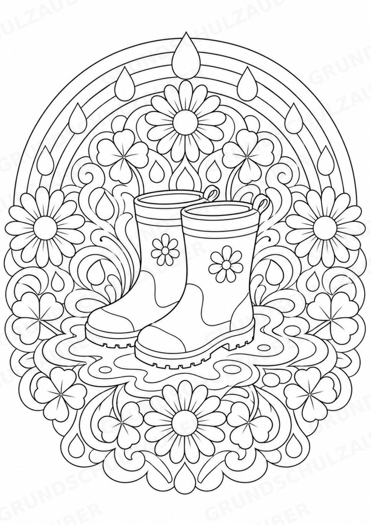 Bauernhof Mandalas Ausmalbilder – Berufe – 15 Malvorlagen – Materialseite 12