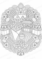 Belgien Mandalas Ausmalbilder – Länder und Kulturen – 15 Malvorlagen – Materialseite 8