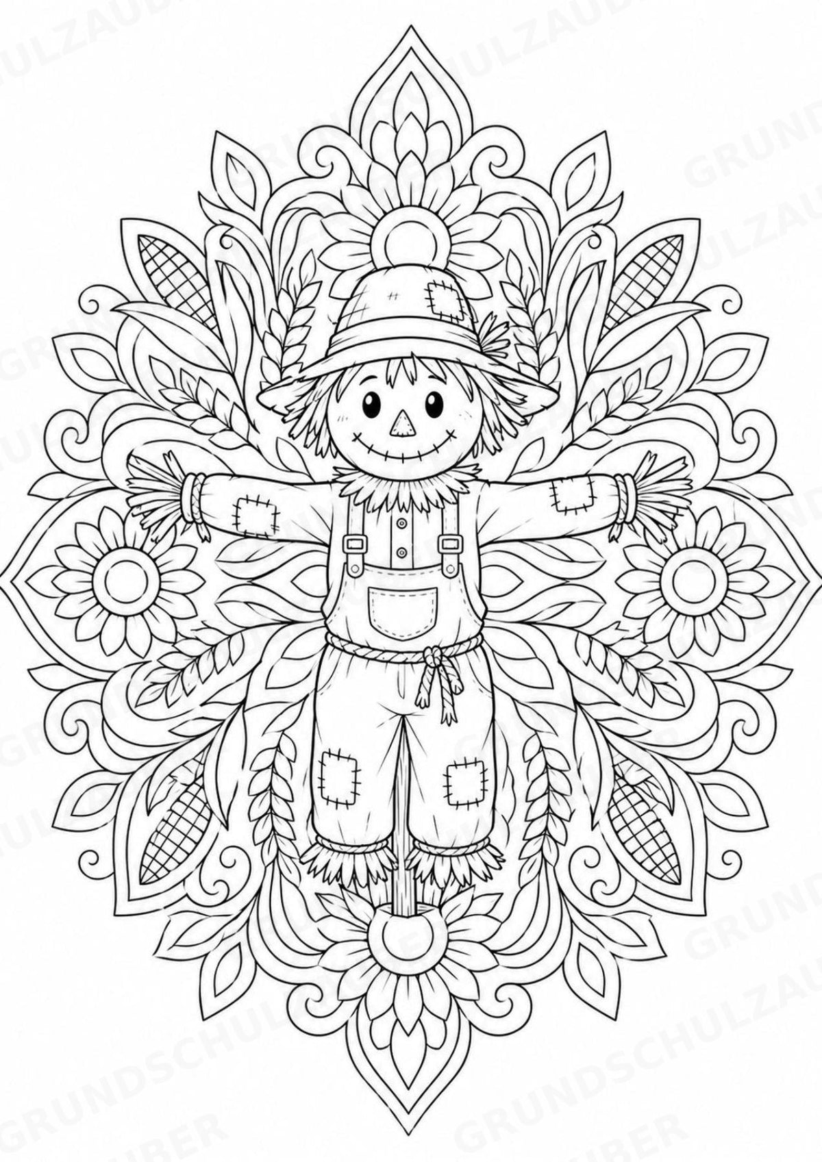 Bauernhof Mandalas Ausmalbilder – Berufe – 15 Malvorlagen – Materialseite 13