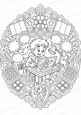 Belgien Mandalas Ausmalbilder – Länder und Kulturen – 15 Malvorlagen – Materialseite 9