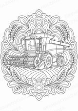 Bauernhof Mandalas Ausmalbilder – Berufe – 15 Malvorlagen – Materialseite 15