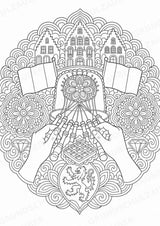 Belgien Mandalas Ausmalbilder – Länder und Kulturen – 15 Malvorlagen – Materialseite 14