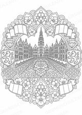Belgien Mandalas Ausmalbilder – Länder und Kulturen – 15 Malvorlagen – Materialseite 15