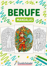 Berufe Mandalas Ausmalbilder – Berufe – 15 Malvorlagen – Cover