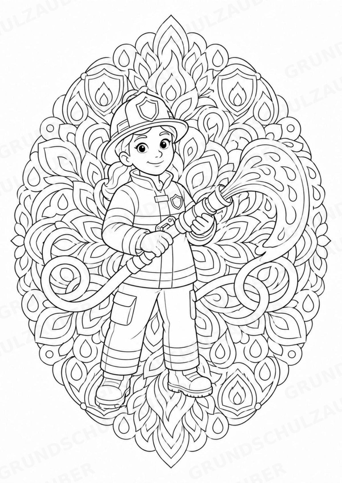 Berufe Mandalas Ausmalbilder – Berufe – 15 Malvorlagen – Materialseite 2