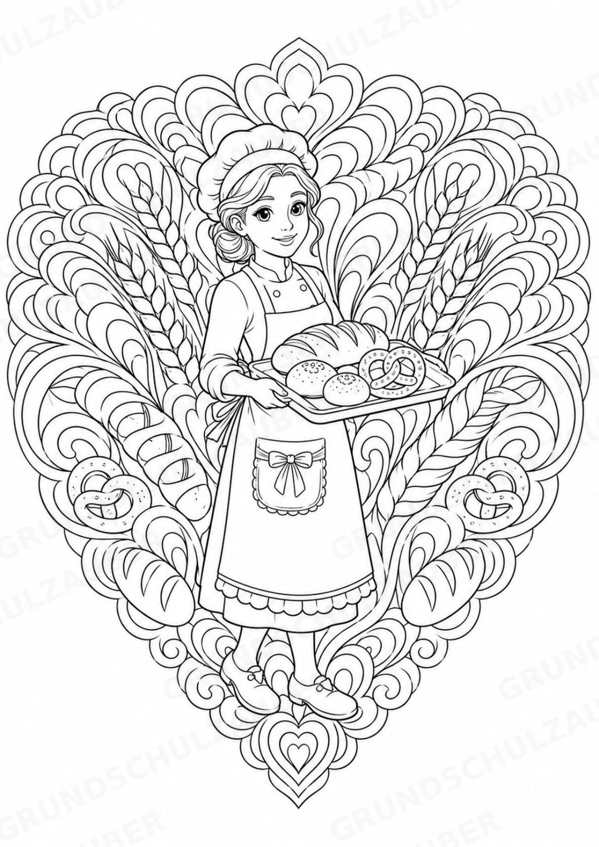 Berufe Mandalas Ausmalbilder – Berufe – 15 Malvorlagen – Materialseite 6