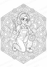 Berufe Mandalas Ausmalbilder – Berufe – 15 Malvorlagen – Materialseite 16