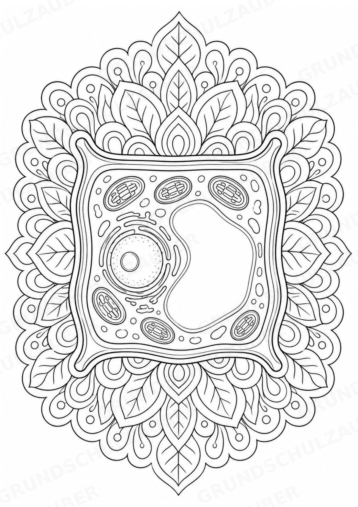 Biologie Mandalas Ausmalbilder – Bio – 15 Malvorlagen – Materialseite 4