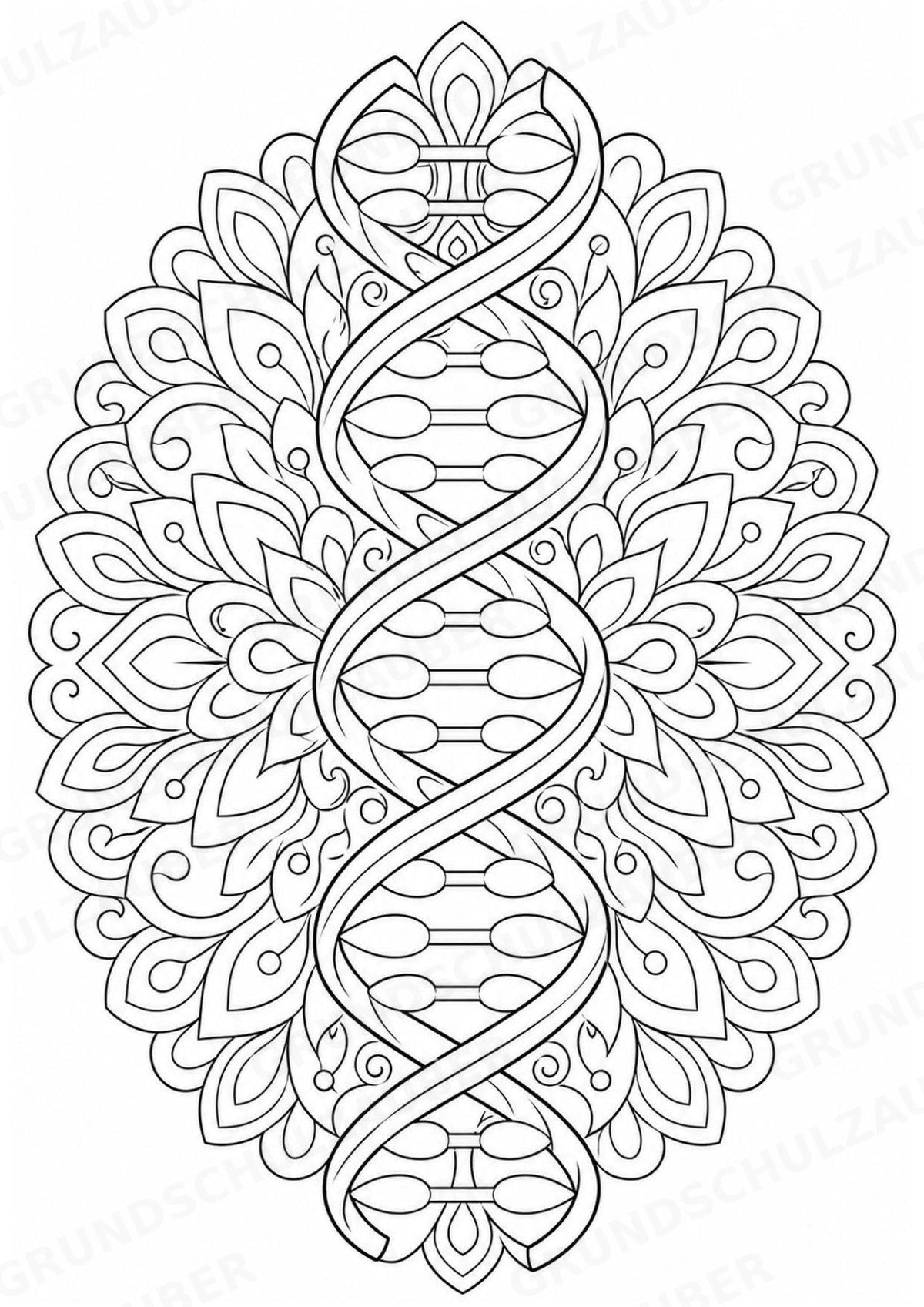 Biologie Mandalas Ausmalbilder – Bio – 15 Malvorlagen – Materialseite 5