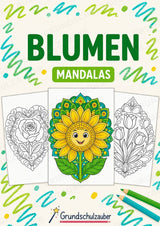 Blumen Mandalas Ausmalbilder – Natur und Pflanzen – 15 Malvorlagen – Cover