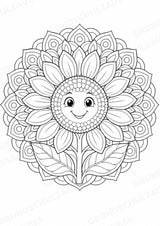 Blumen Mandalas Ausmalbilder – Natur und Pflanzen – 15 Malvorlagen – Materialseite 2