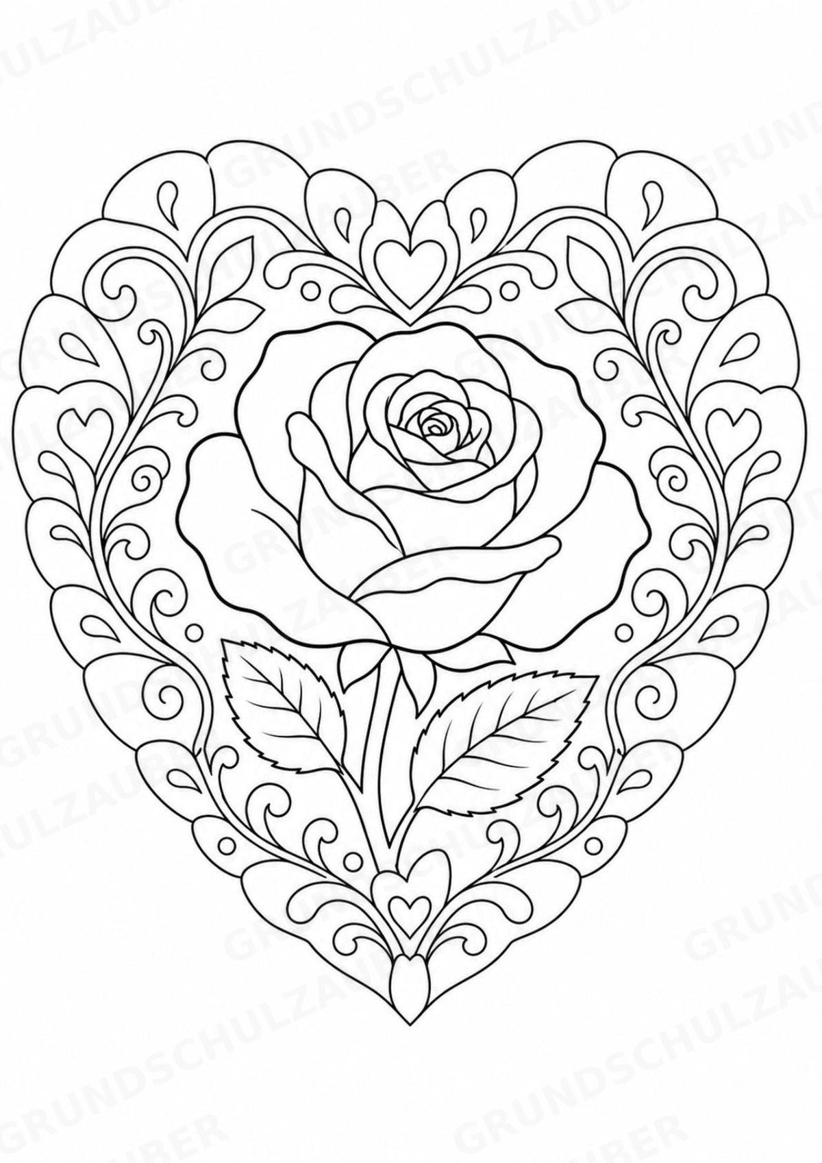 Blumen Mandalas Ausmalbilder – Natur und Pflanzen – 15 Malvorlagen – Materialseite 3