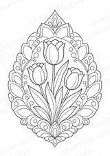 Blumen Mandalas Ausmalbilder – Natur und Pflanzen – 15 Malvorlagen – Materialseite 4
