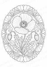 Blumen Mandalas Ausmalbilder – Natur und Pflanzen – 15 Malvorlagen – Materialseite 6