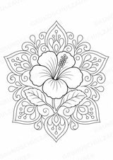 Blumen Mandalas Ausmalbilder – Natur und Pflanzen – 15 Malvorlagen – Materialseite 10