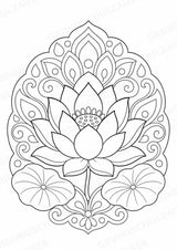 Blumen Mandalas Ausmalbilder – Natur und Pflanzen – 15 Malvorlagen – Materialseite 12