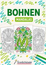 Bohnen Mandalas Ausmalbilder – Gemüse – 15 Malvorlagen – Cover