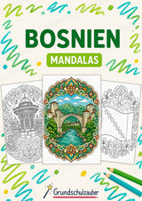 Bosnien Mandalas Ausmalbilder – Länder und Kulturen – 15 Malvorlagen – Cover