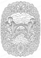 Bosnien Mandalas Ausmalbilder – Länder und Kulturen – 15 Malvorlagen – Materialseite 2