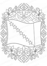 Bosnien Mandalas Ausmalbilder – Länder und Kulturen – 15 Malvorlagen – Materialseite 4