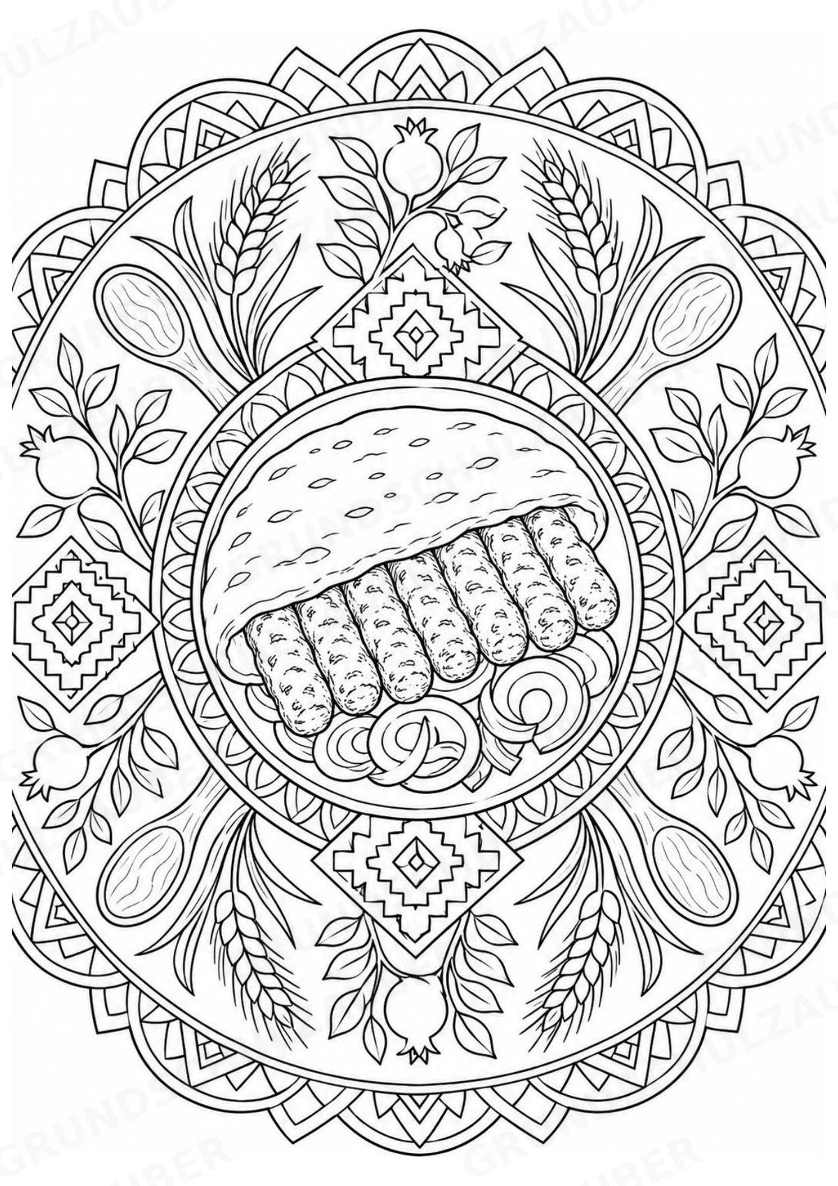 Bosnien Mandalas Ausmalbilder – Länder und Kulturen – 15 Malvorlagen – Materialseite 10