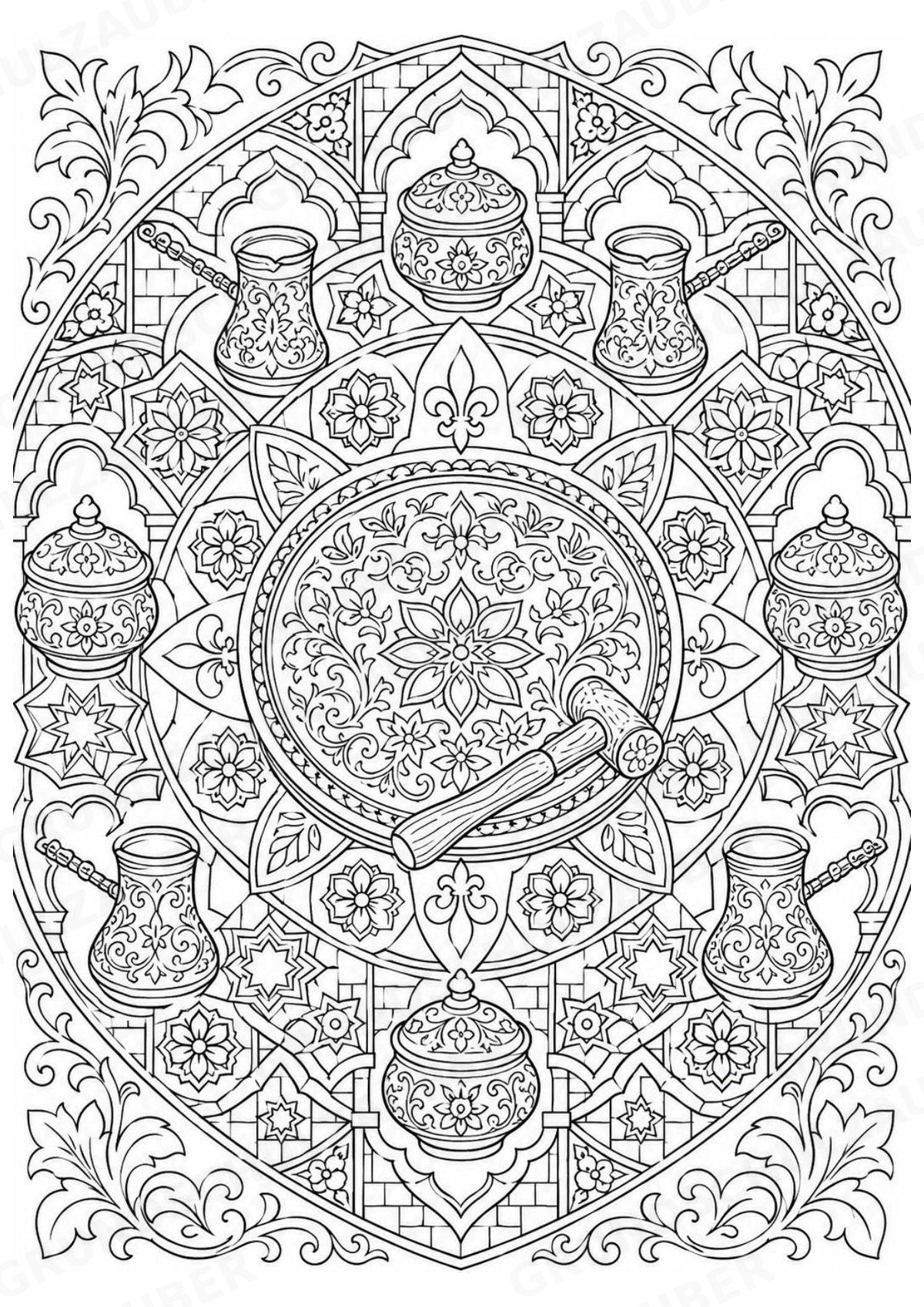 Bosnien Mandalas Ausmalbilder – Länder und Kulturen – 15 Malvorlagen – Materialseite 12