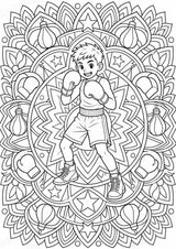 Boxen Mandalas Ausmalbilder – Sport – 15 Malvorlagen – Materialseite 2