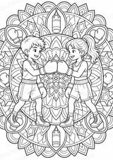Boxen Mandalas Ausmalbilder – Sport – 15 Malvorlagen – Materialseite 15