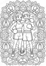 Boxen Mandalas Ausmalbilder – Sport – 15 Malvorlagen – Materialseite 16