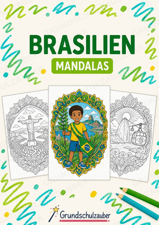 Brasilien Mandalas Ausmalbilder – Länder und Kulturen – 15 Malvorlagen – Cover