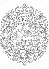 Brasilien Mandalas Ausmalbilder – Länder und Kulturen – 15 Malvorlagen – Materialseite 8