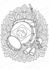 Brasilien Mandalas Ausmalbilder – Länder und Kulturen – 15 Malvorlagen – Materialseite 11