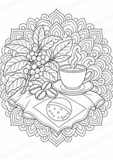 Brasilien Mandalas Ausmalbilder – Länder und Kulturen – 15 Malvorlagen – Materialseite 12