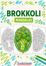 Brokkoli Mandalas Ausmalbilder – Gemüse – 15 Malvorlagen – Cover