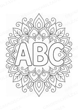 Buchstaben von A Z Mandalas Ausmalbilder – Buchstabeneinführung – 15 Malvorlagen – Materialseite 2