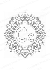 Buchstaben von A Z Mandalas Ausmalbilder – Buchstabeneinführung – 15 Malvorlagen – Materialseite 5