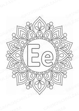 Buchstaben von A Z Mandalas Ausmalbilder – Buchstabeneinführung – 15 Malvorlagen – Materialseite 7