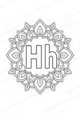 Buchstaben von A Z Mandalas Ausmalbilder – Buchstabeneinführung – 15 Malvorlagen – Materialseite 10