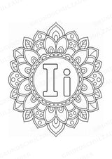 Buchstaben von A Z Mandalas Ausmalbilder – Buchstabeneinführung – 15 Malvorlagen – Materialseite 11