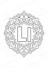 Buchstaben von A Z Mandalas Ausmalbilder – Buchstabeneinführung – 15 Malvorlagen – Materialseite 14