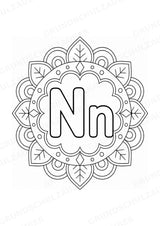 Buchstaben von A Z Mandalas Ausmalbilder – Buchstabeneinführung – 15 Malvorlagen – Materialseite 16