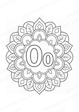 Buchstaben von A Z Mandalas Ausmalbilder – Buchstabeneinführung – 15 Malvorlagen – Materialseite 17
