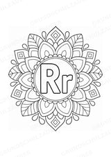 Buchstaben von A Z Mandalas Ausmalbilder – Buchstabeneinführung – 15 Malvorlagen – Materialseite 20