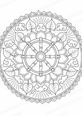 Buddhismus Mandalas Ausmalbilder – Religion – 15 Malvorlagen – Materialseite 2