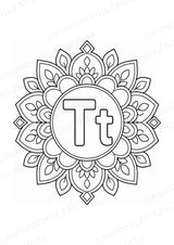 Buchstaben von A Z Mandalas Ausmalbilder – Buchstabeneinführung – 15 Malvorlagen – Materialseite 22