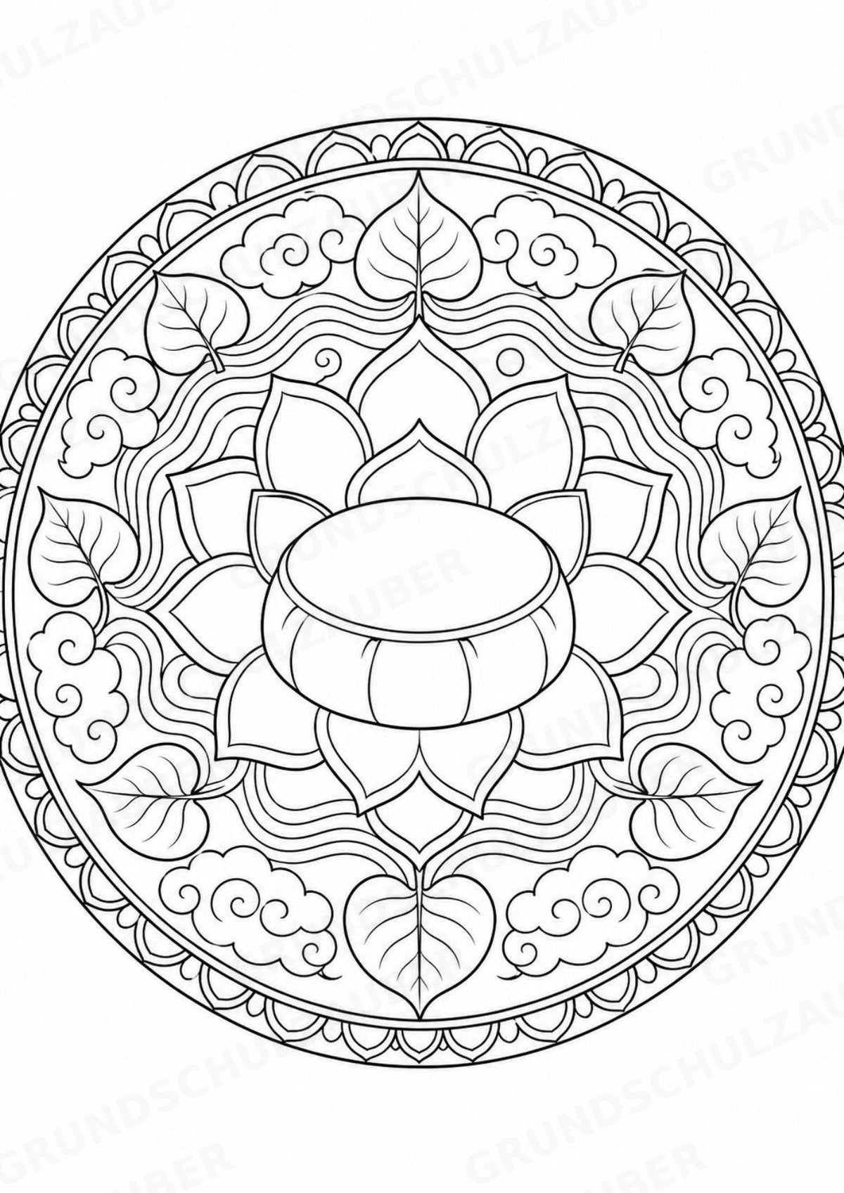 Buddhismus Mandalas Ausmalbilder – Religion – 15 Malvorlagen – Materialseite 5