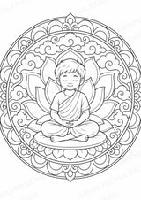 Buddhismus Mandalas Ausmalbilder – Religion – 15 Malvorlagen – Materialseite 6