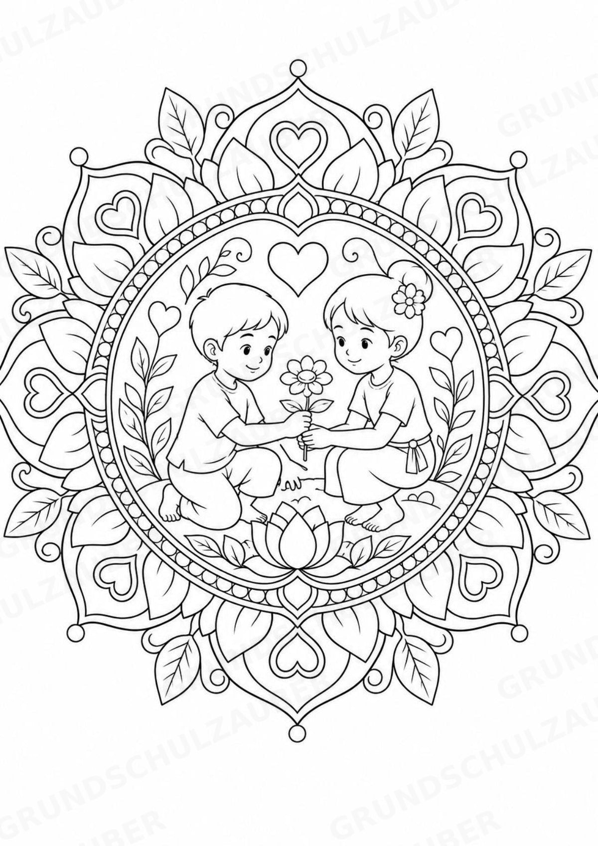 Buddhismus Mandalas Ausmalbilder – Religion – 15 Malvorlagen – Materialseite 7