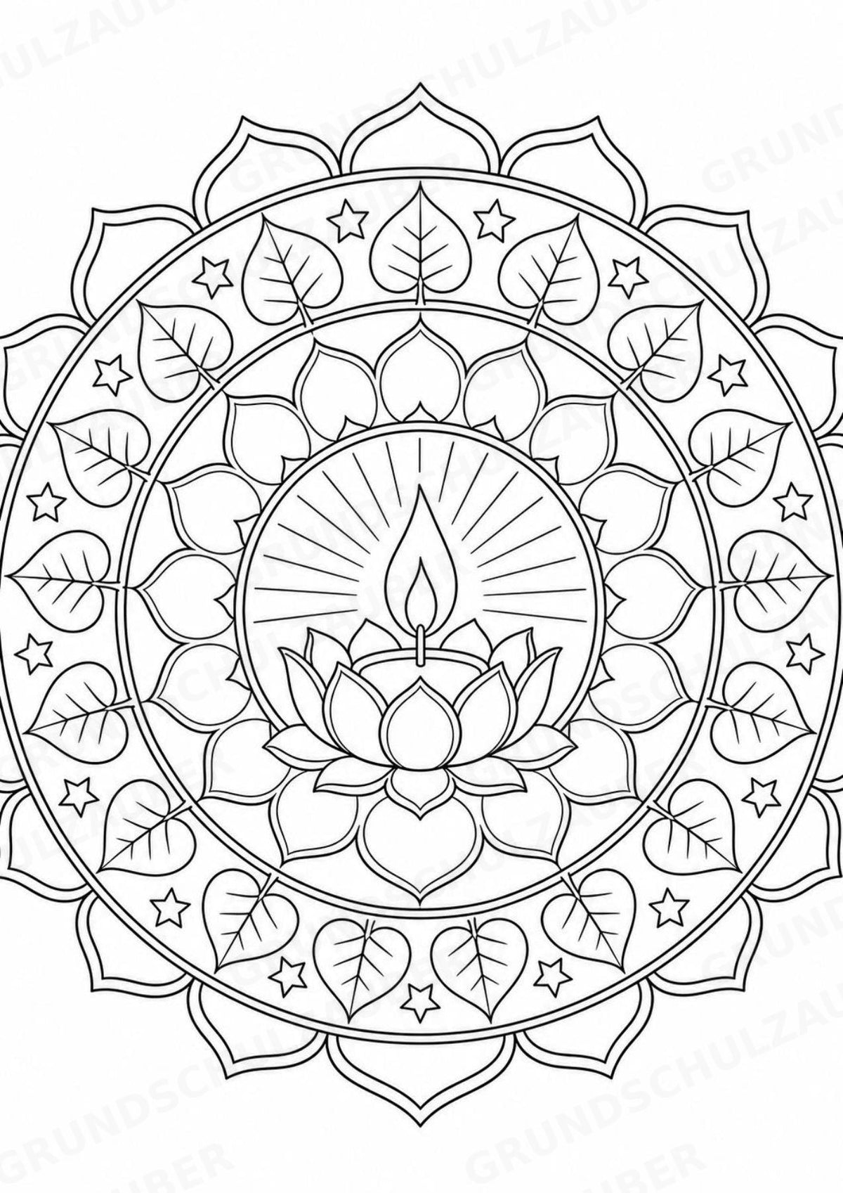 Buddhismus Mandalas Ausmalbilder – Religion – 15 Malvorlagen – Materialseite 9